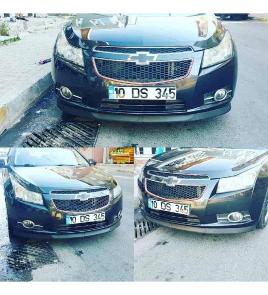 Opel Astra H uyumlu ön tampon altı lip 2 parça pianoblack 2004+