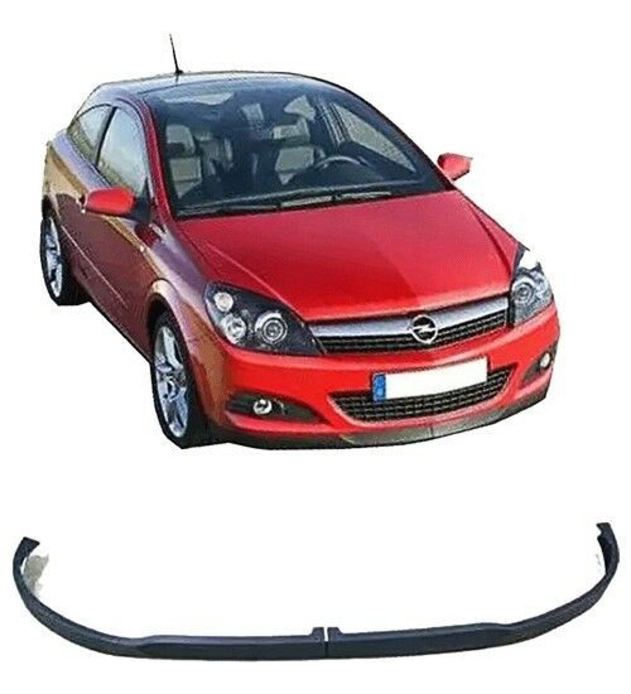 Opel Astra H uyumlu ön tampon altı lip 2 parça pianoblack 2004+