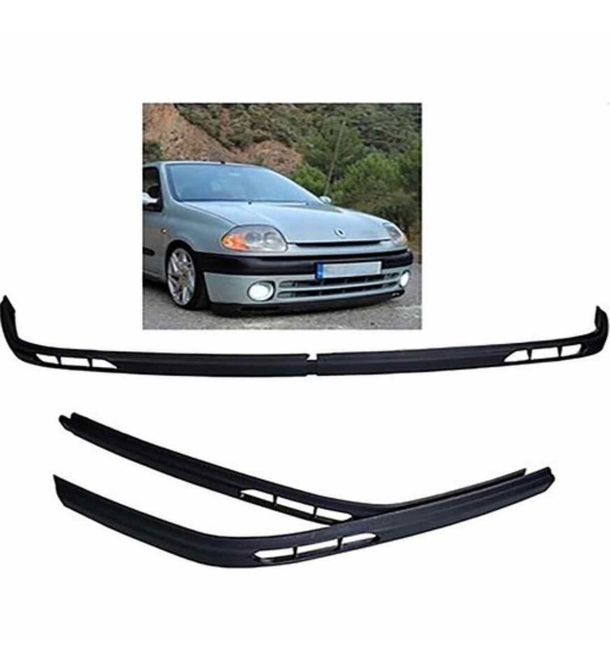 Renault Laguna uyumlu ön tampon altı lip 2 parça pianoblack