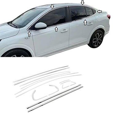 Renault Taliant Cam Çıtası Kaplaması Krom 16 parça 2021+ sonrası modeller