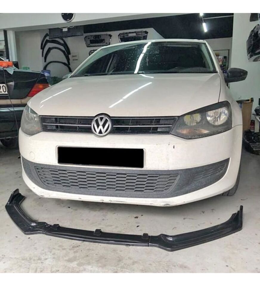 Vw Polo uyumlu ön tampon altı lip 3 parça kulaklı pianoblack 2009-2017 arası
