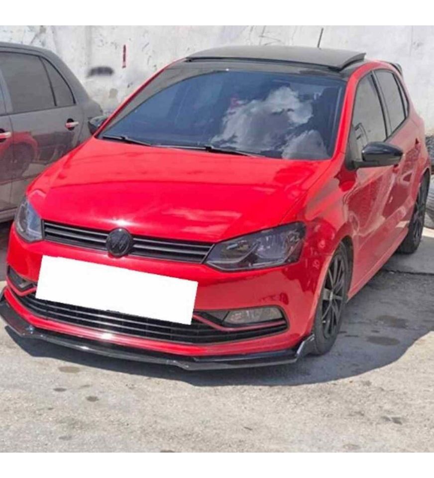 Vw Polo uyumlu ön tampon altı lip 3 parça kulaklı pianoblack 2009-2017 arası