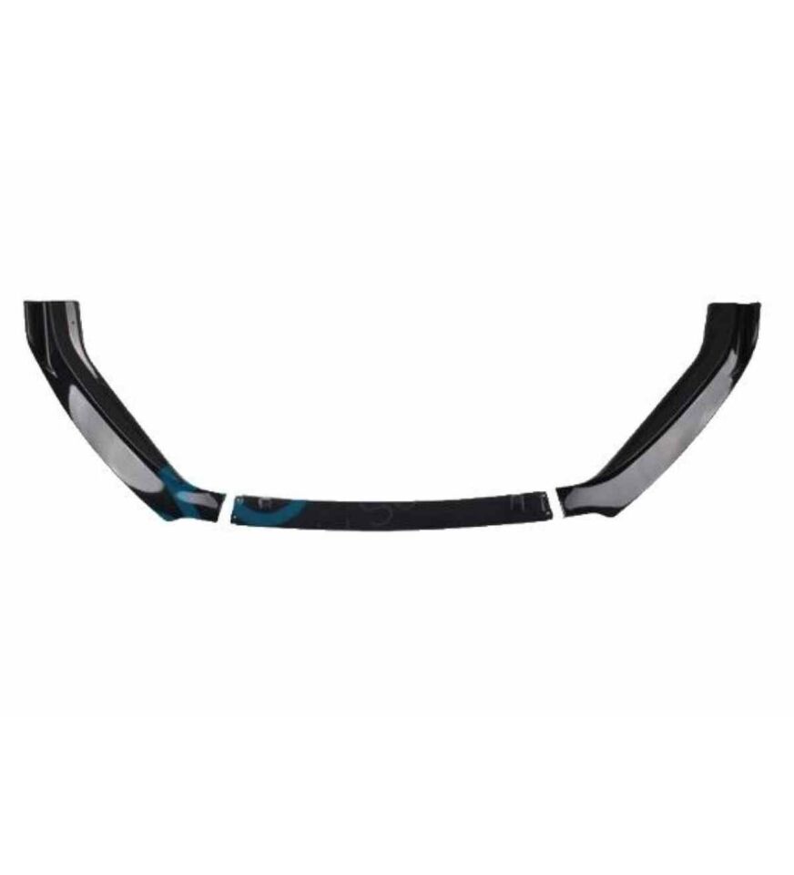 Vw Golf 7-7.5 uyumlu ön tampon altı lip 3 parça kulaklı pianoblack 2013-2020 arası