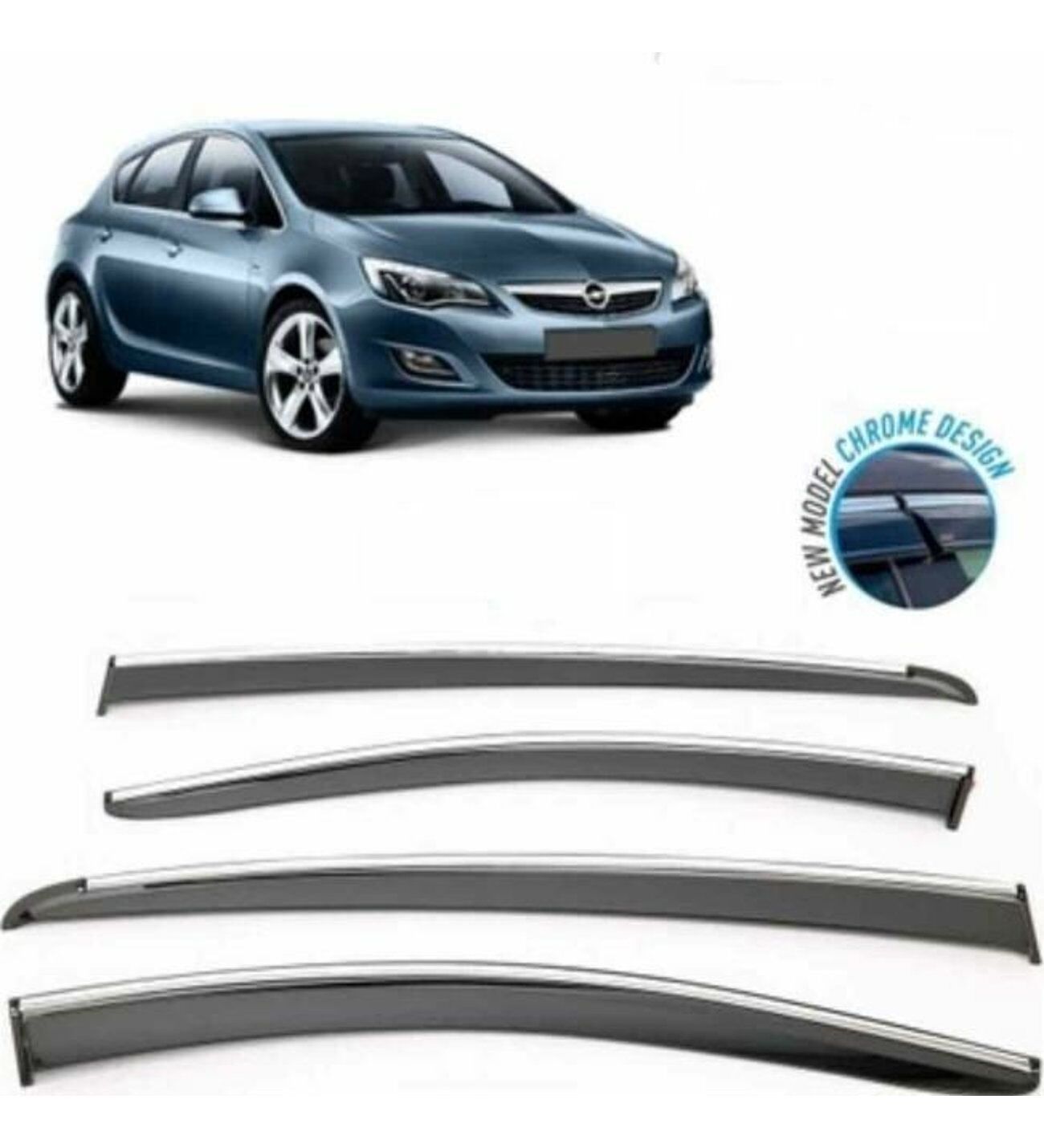 Opel Astra J (Sedan-Hb uyumlu) Kromlu Cam Rüzgarlığı 2010-2015 arası Sunplex