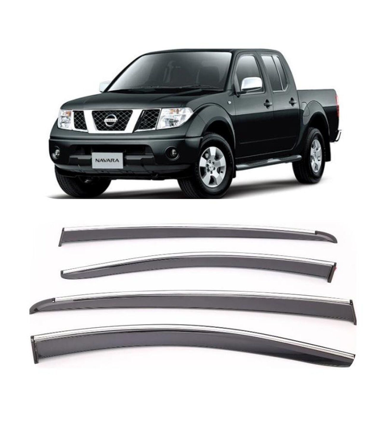 Nissan Navara Kromlu Cam Rüzgarlığı 2005-2015 arası Sunplex