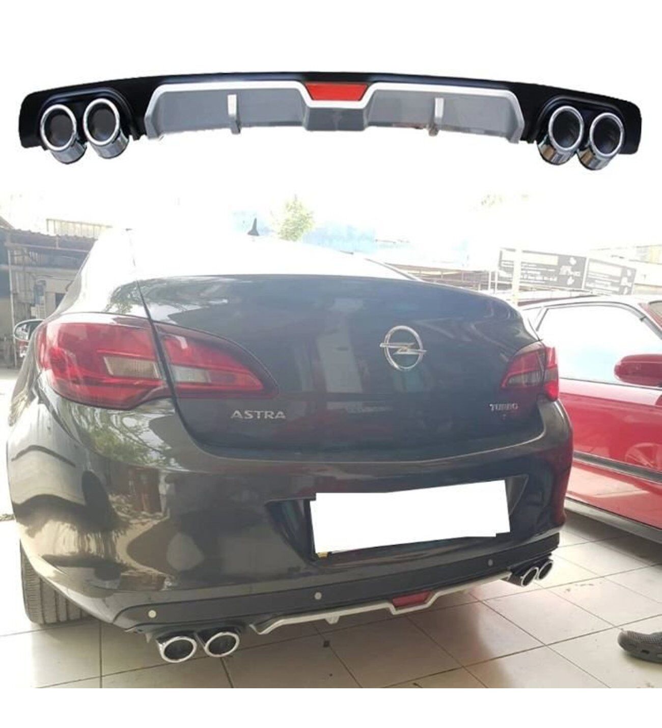 Opel Astra J hb-sd uyumlu üniversal difüzör Gri 2010+ sonrası
