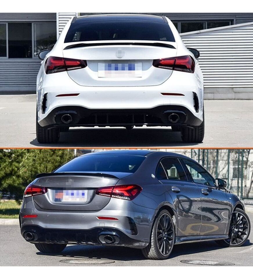 Mercedes A200L Boyalı Spoiler 2017+ sonrası modeller (Pianoblack)