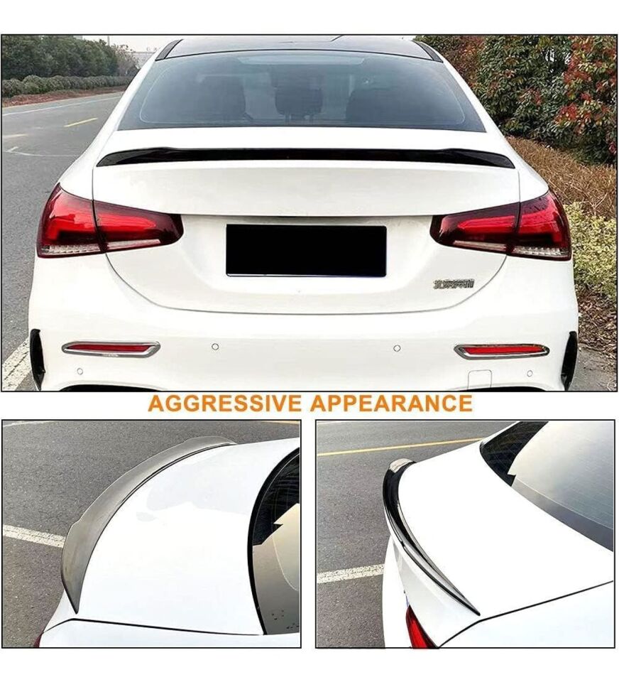 Mercedes A200L Boyalı Spoiler 2017+ sonrası modeller (Pianoblack)