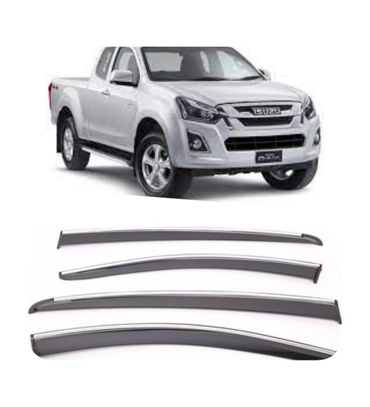Isuzu Dmax Kromlu Cam Rüzgarlığı 2018-2023 arası Sunplex