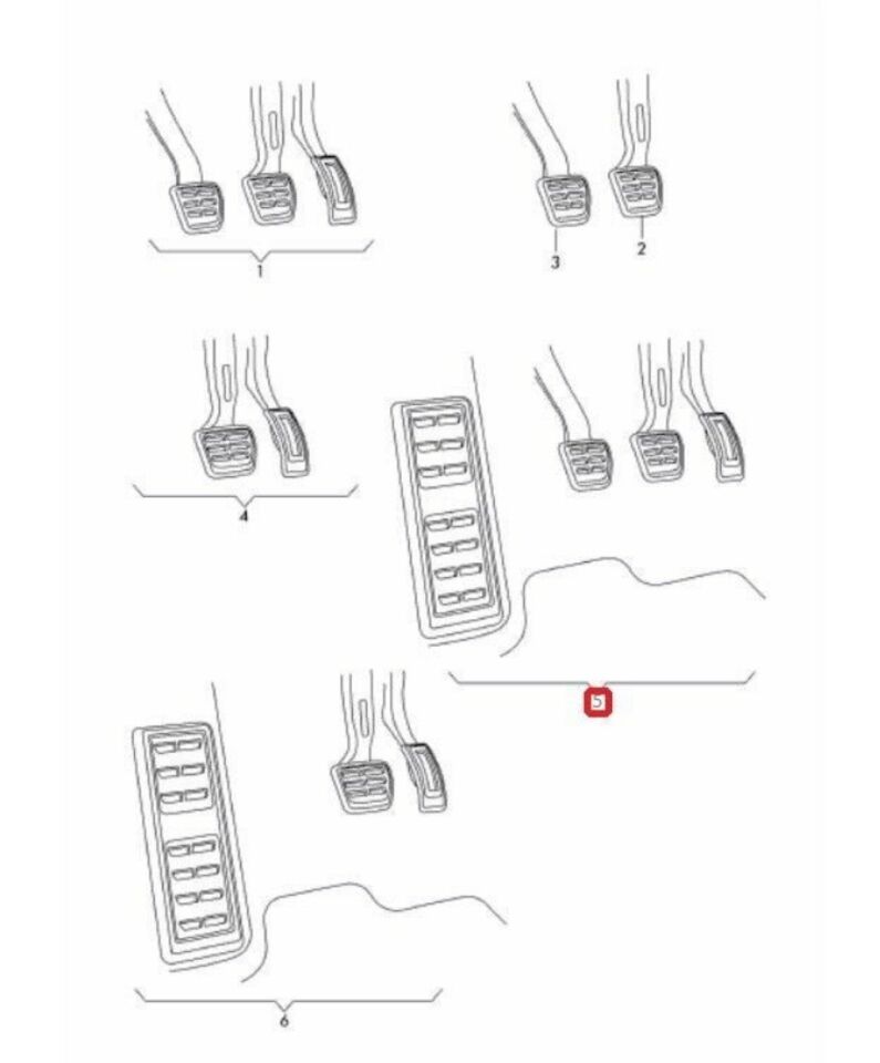 Audi A4 manuel pedal seti geçmeli tip 2013-2016 Arası Uyumlu