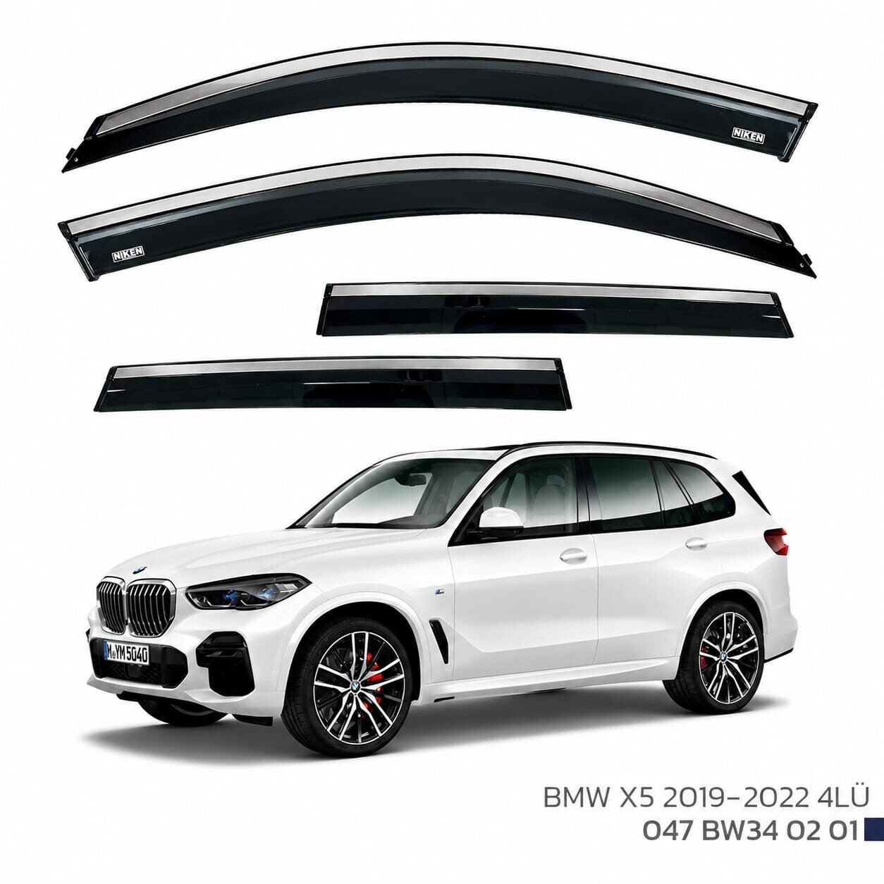 Bmw X5 Cam Rüzgarlığı Kromlu 2019-2022 Arası Uyumlu