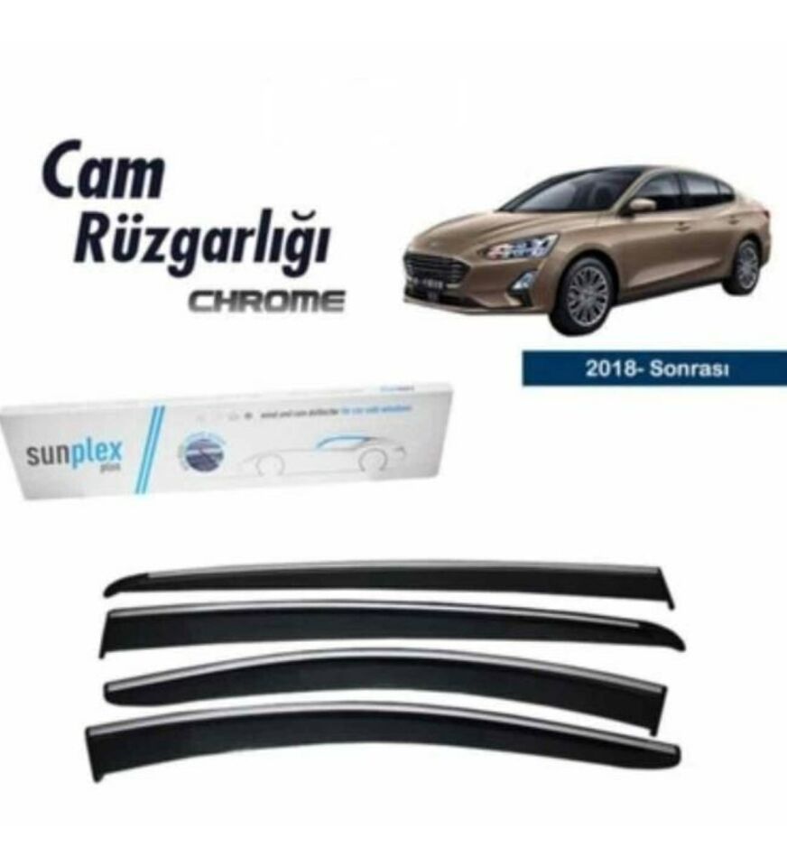 Fiat Focus 4 (hb-sedan) Kromlu Cam Rüzgarlığı 2018 ve sonrası Sunplex