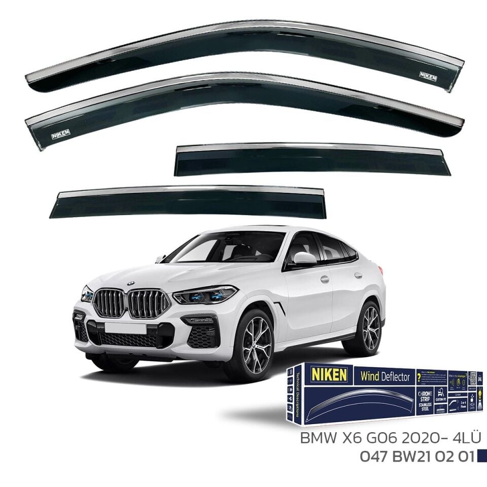 Bmw X6 G06 Cam Rüzgarlığı Kromlu 2020+ Sonrası Uyumlu