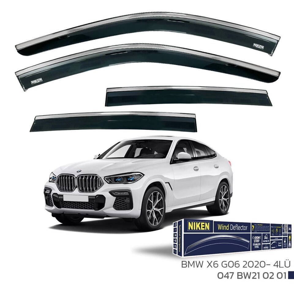 Bmw X6 G06 Cam Rüzgarlığı Kromlu 2020+ Sonrası Uyumlu