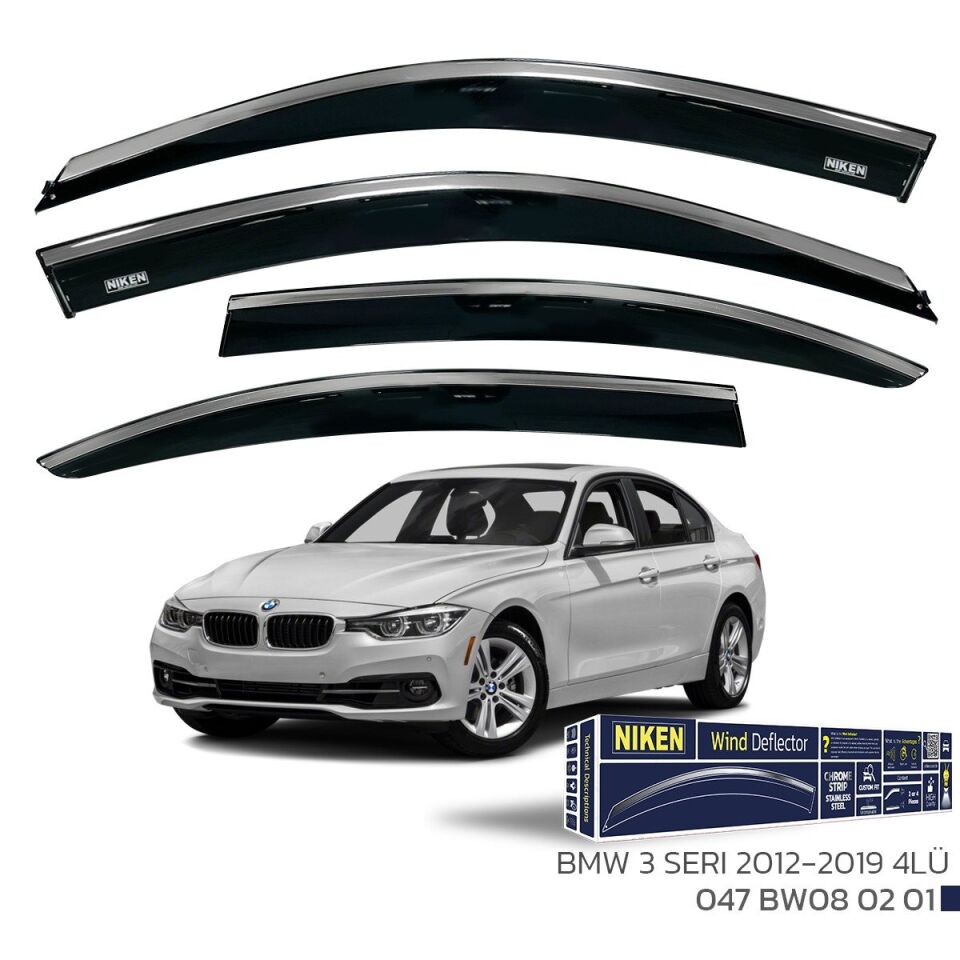 Bmw 3 Serisi F30 Cam Rüzgarlığı Kromlu 2012-2019 Arası Uyumlu