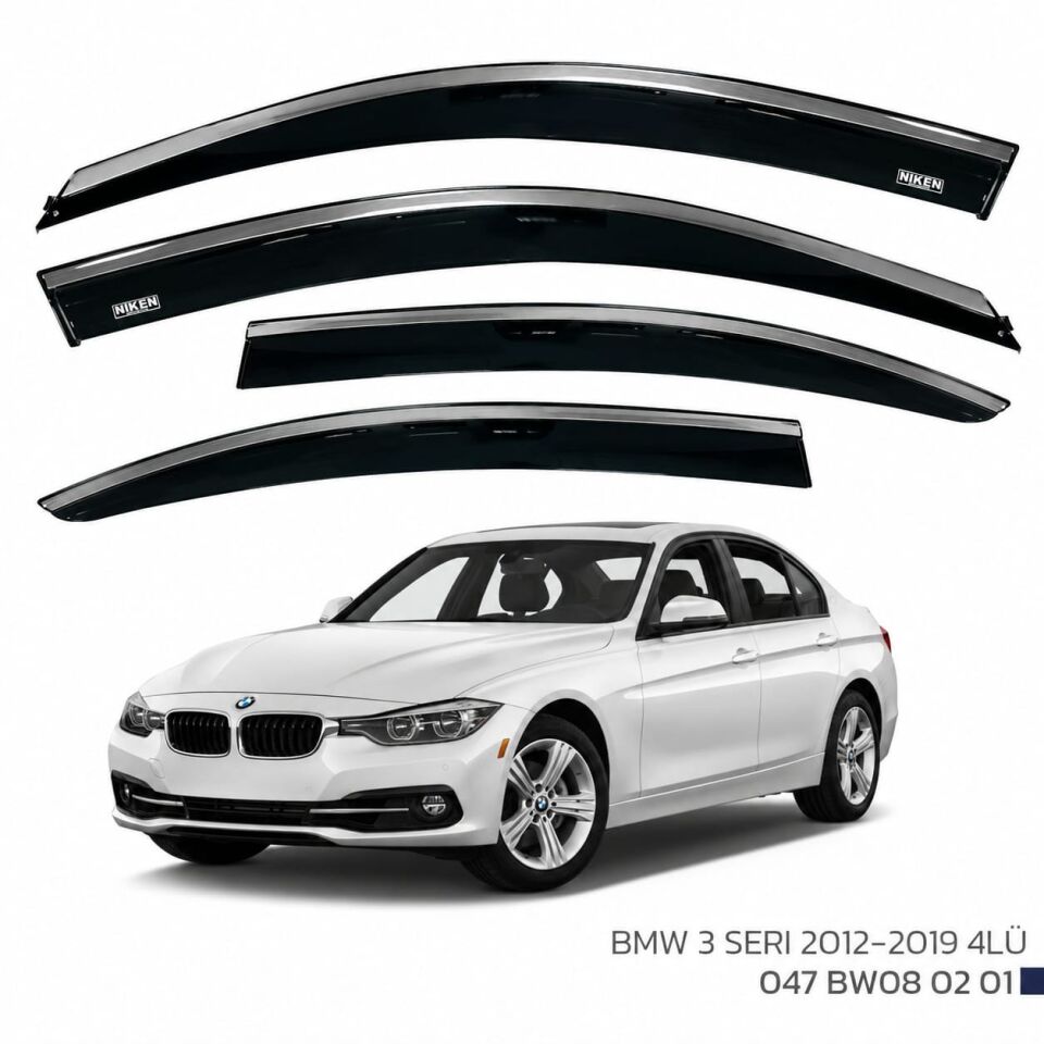 Bmw 3 Serisi F30 Cam Rüzgarlığı Kromlu 2012-2019 Arası Uyumlu