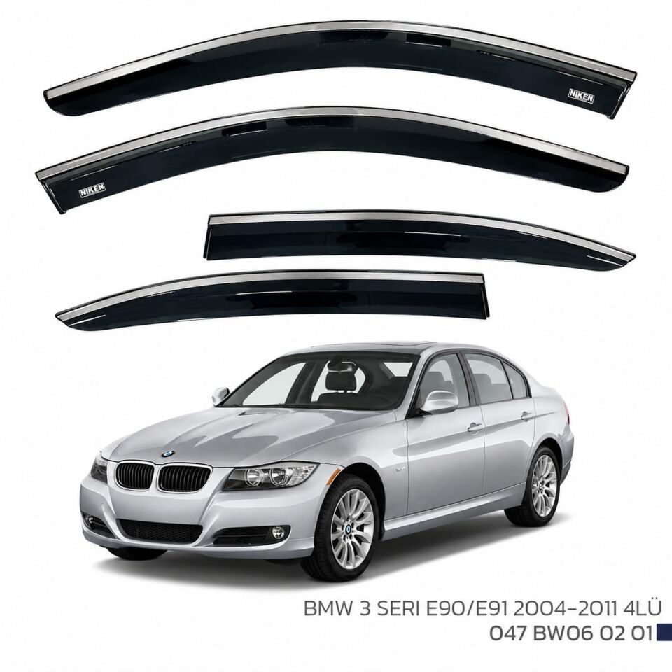 Bmw 3 Serisi E90 Cam Rüzgarlığı Kromlu 2004-2011 Arası Uyumlu