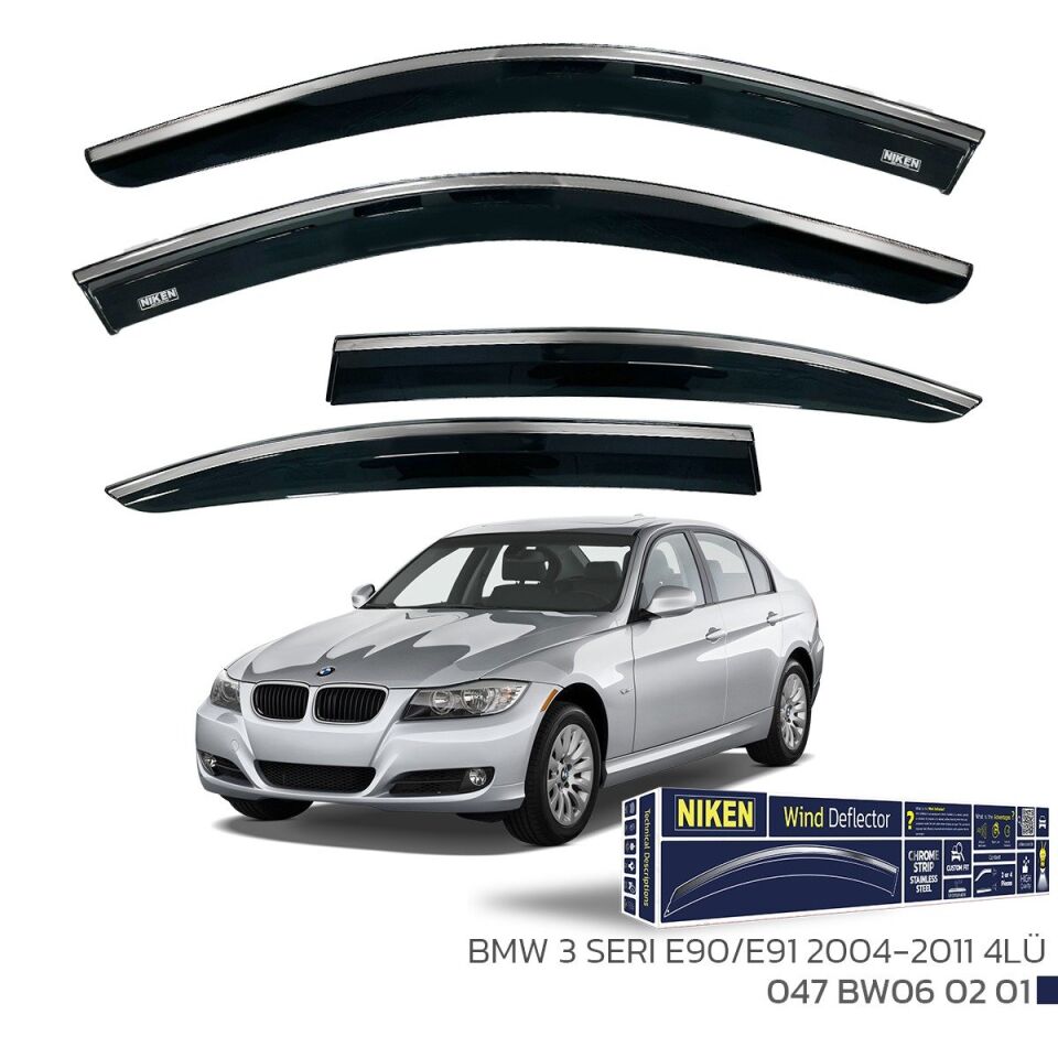 Bmw 3 Serisi E90 Cam Rüzgarlığı Kromlu 2004-2011 Arası Uyumlu
