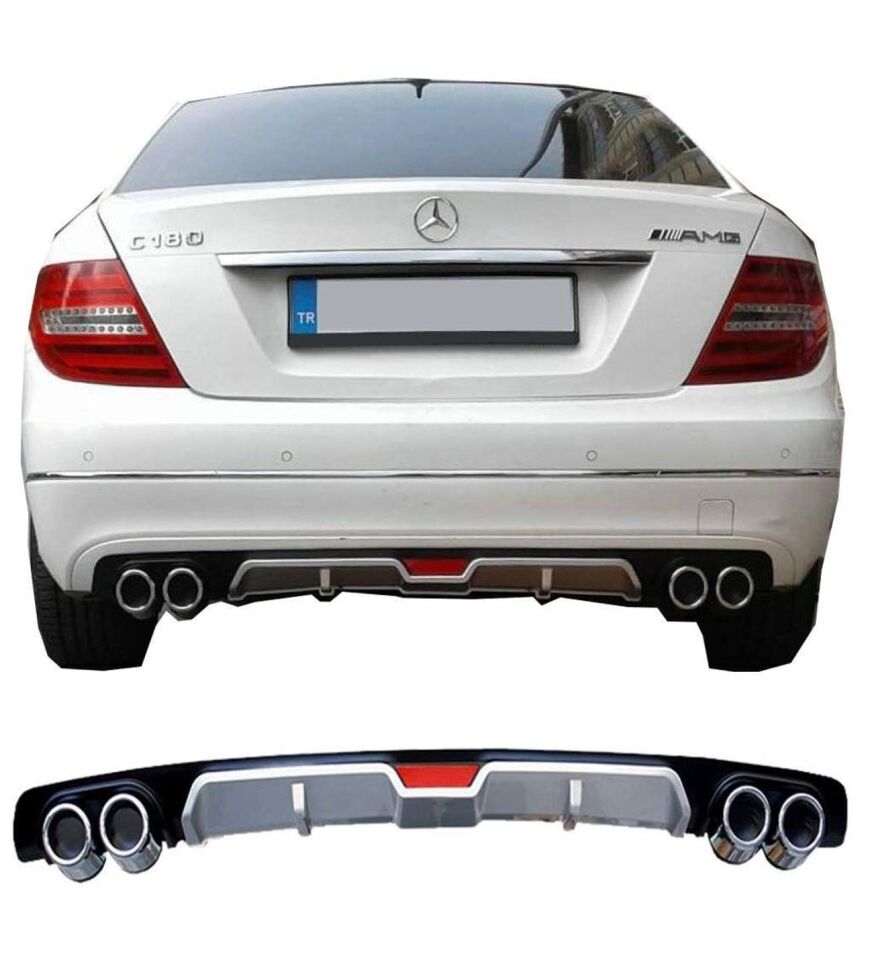 Mercedes w204 c180 uyumlu üniversal difüzör Gri 2007-2013 arası