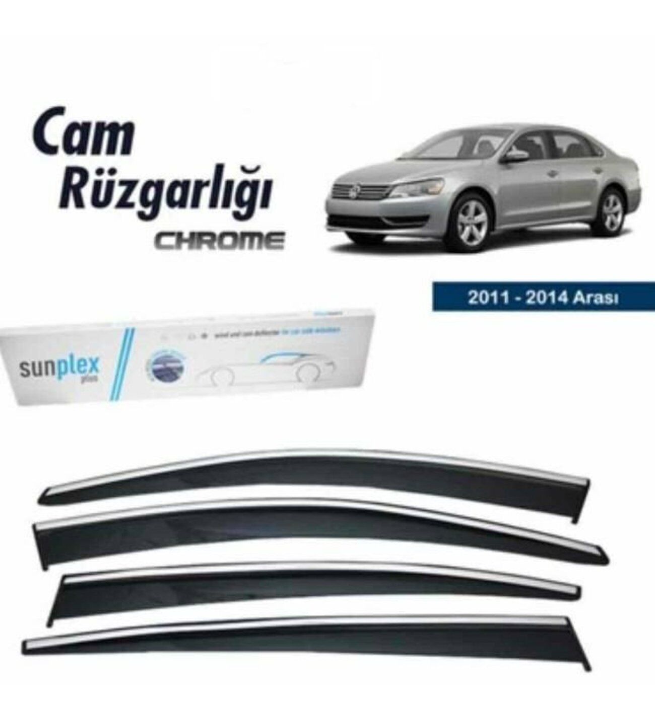 Vw Passat B7 Kromlu Cam Rüzgarlığı 2010-2014 arası Sunplex
