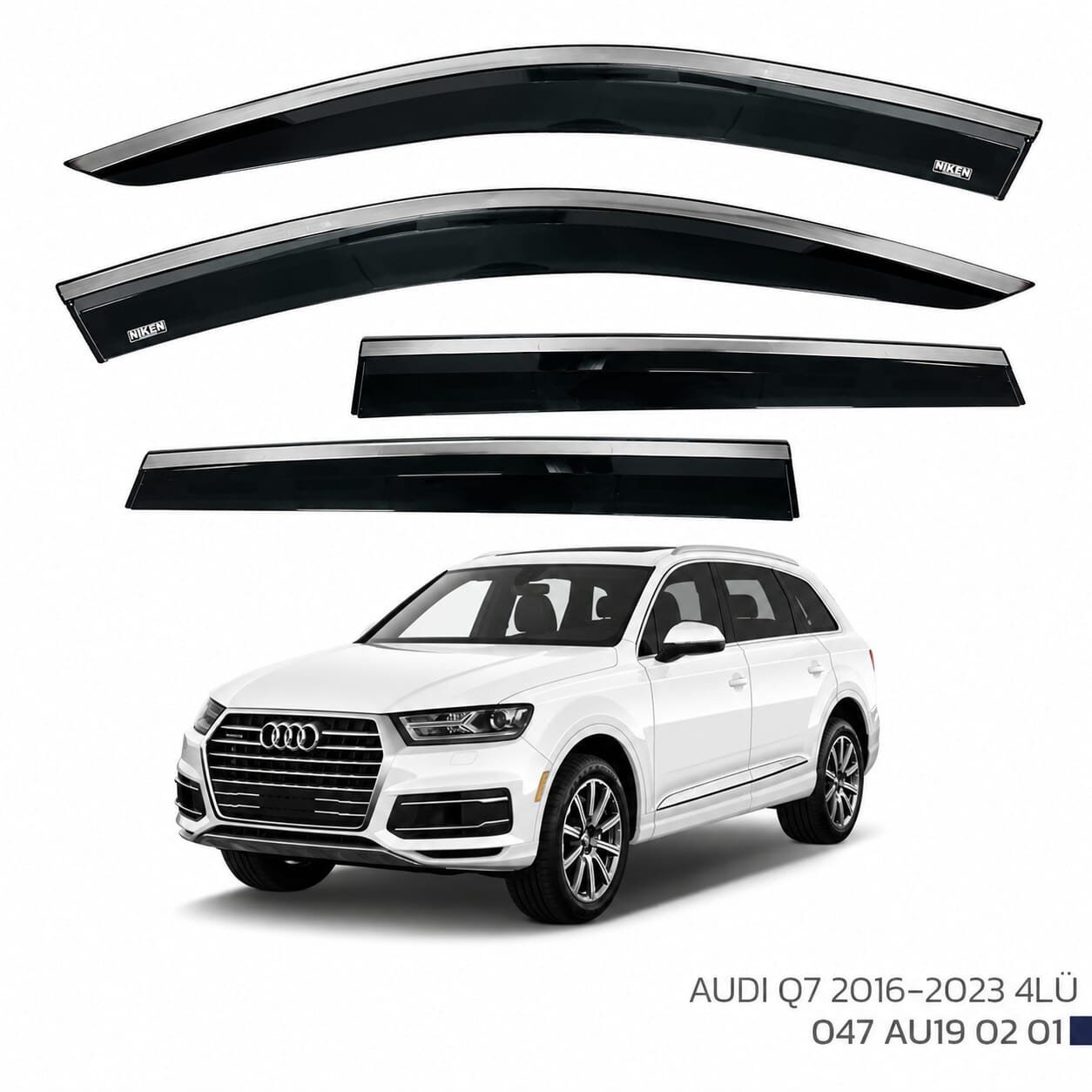 Audi Q7 Cam Rüzgarlığı Kromlu 2016-2023 Arası Uyumlu