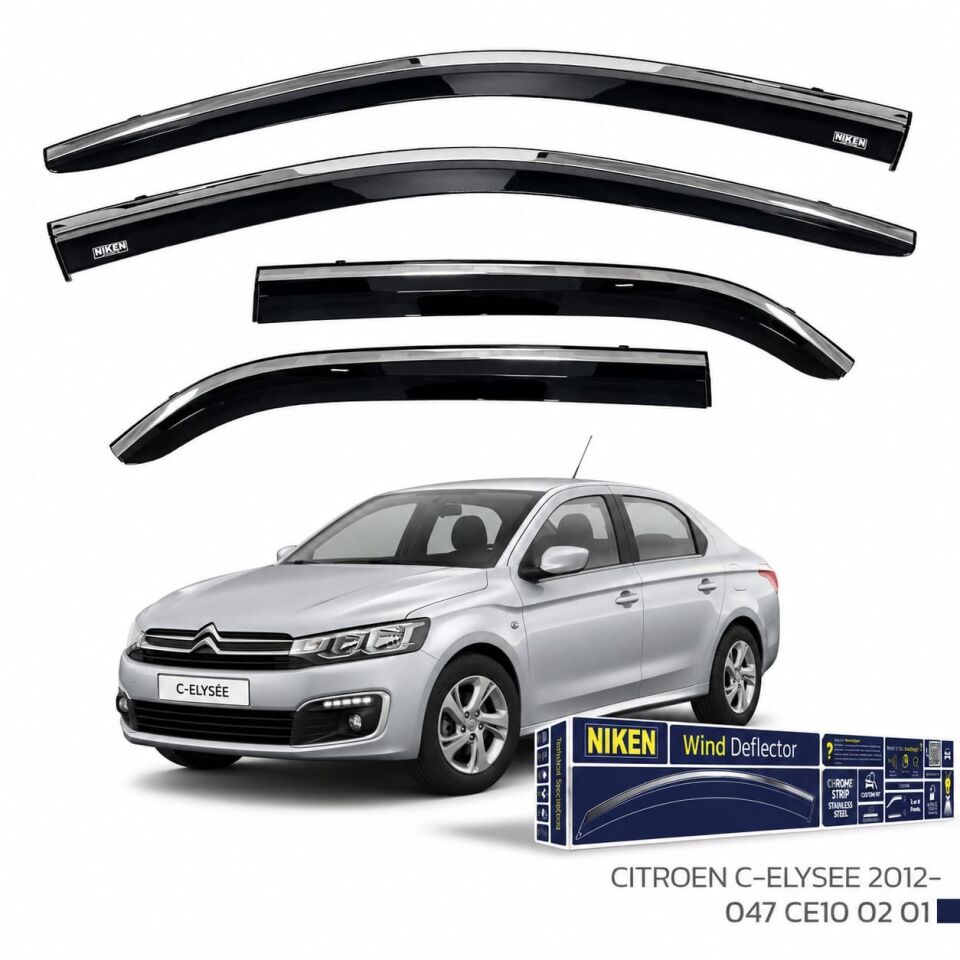 Citroen Celysee Cam Rüzgarlığı Kromlu 2012+ Sonrası Uyumlu