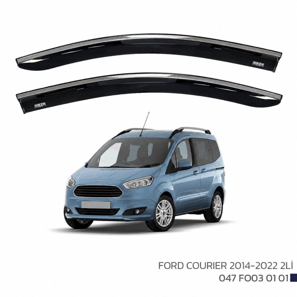 Ford Courier Cam Rüzgarlığı Kromlu 2014+ sonrası uyumlu 2'Li