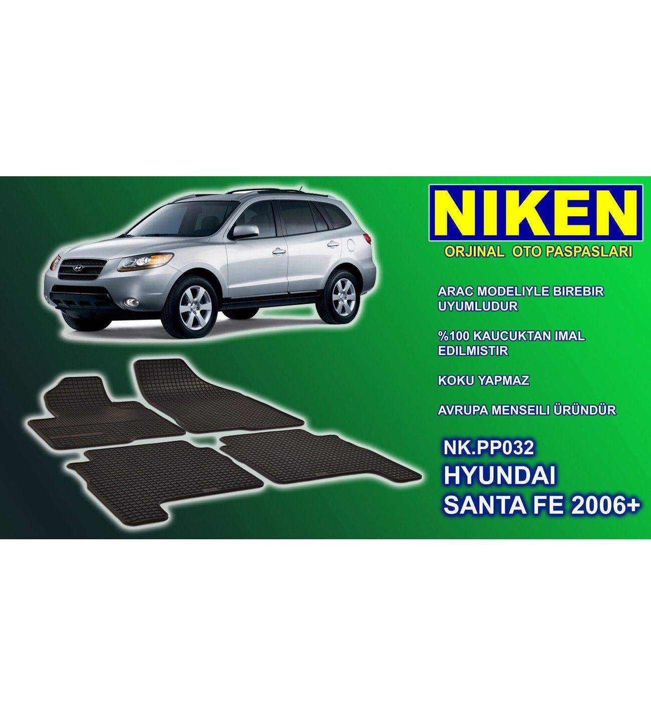 Hyundai Santa fe paspas kauçuk oem germany 2006+ Sonrası NİKEN