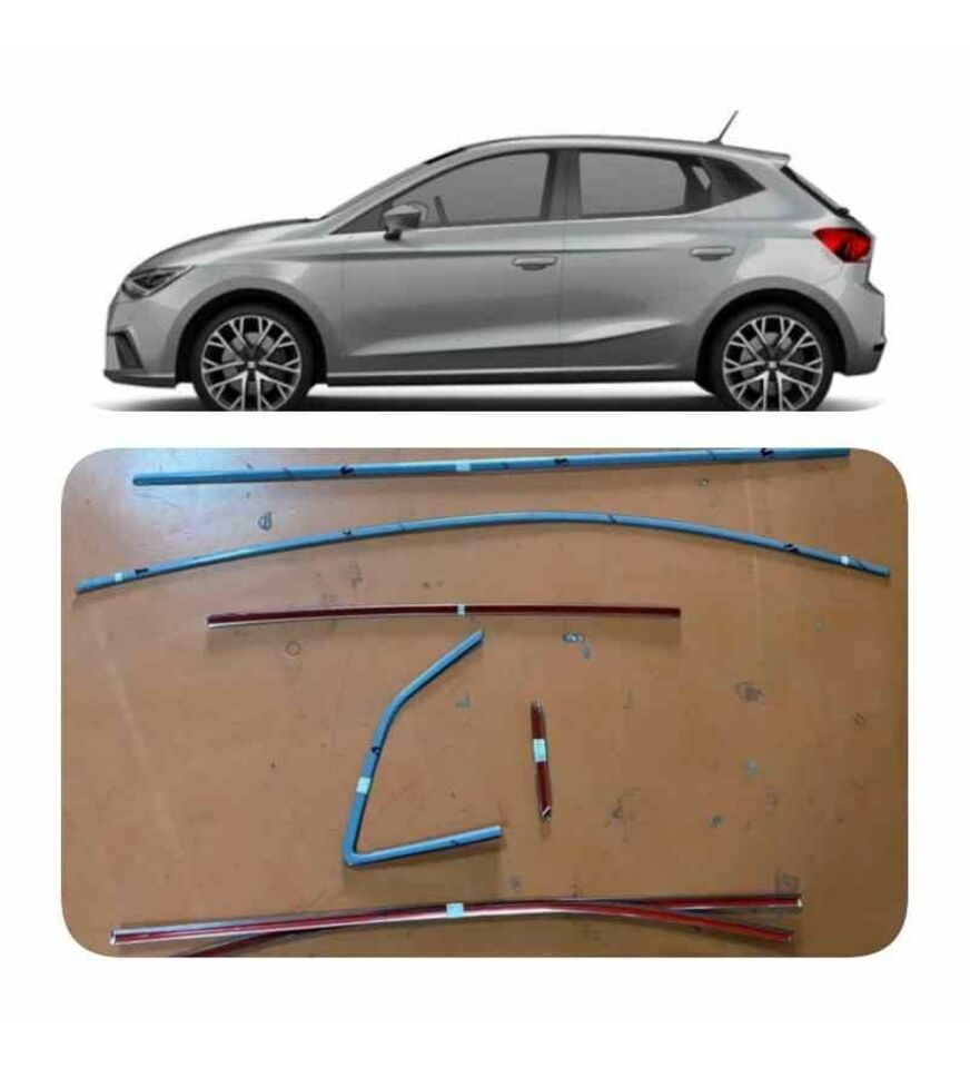 Seat İbiza Uyumlu 14 Parça Krom Cam Çerçeve Çıtası 2017+ Sonrası