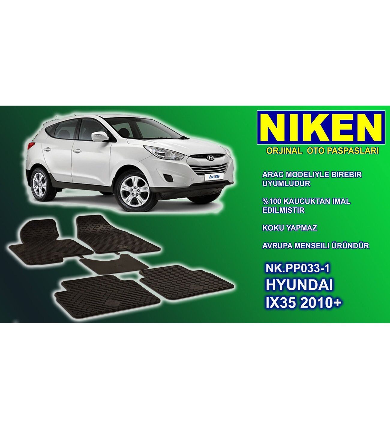 Hyundai ix35 5'li paspas kauçuk oem germany 2010+ Sonrası NİKEN