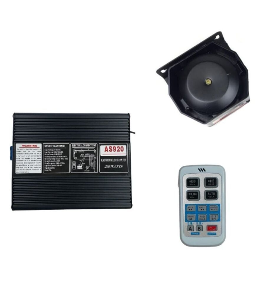 Space Mikrofonlu Metal Siren Uzaktan Kumandalı -SSSR45-1