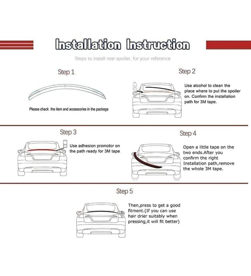 Audi A3 Sedan Boyalı Spoiler 2020+ sonrası modeller (Pianoblack)