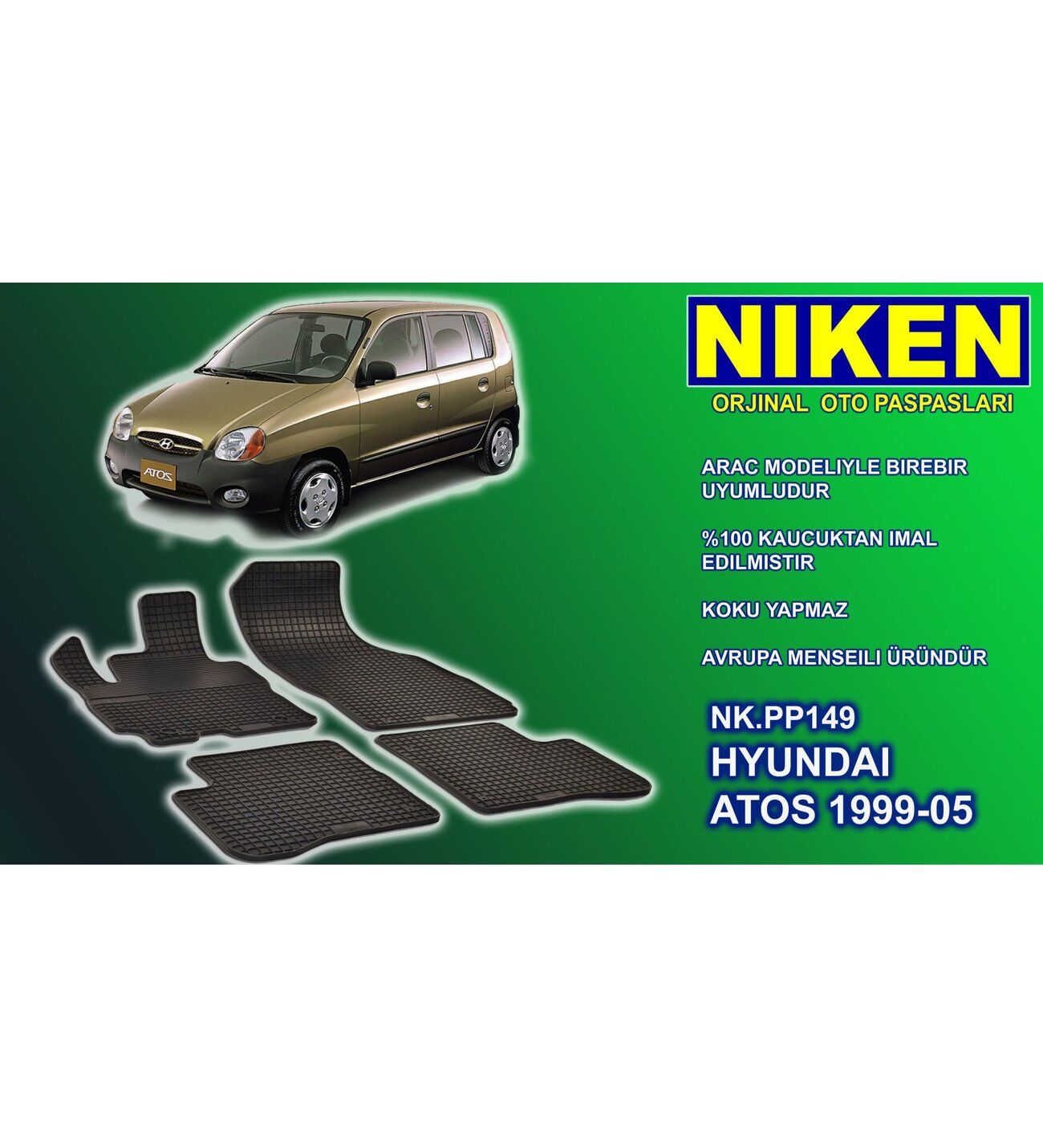 Hyundai Atos paspas kauçuk oem germany 1999-2005 Arası NİKEN
