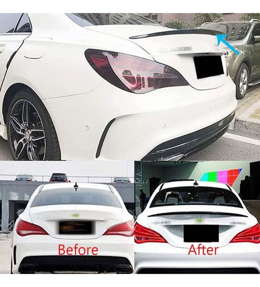 Mercedes Cla w117 boyalı spoiler 2013-2019 arası modeller (Pianoblack)