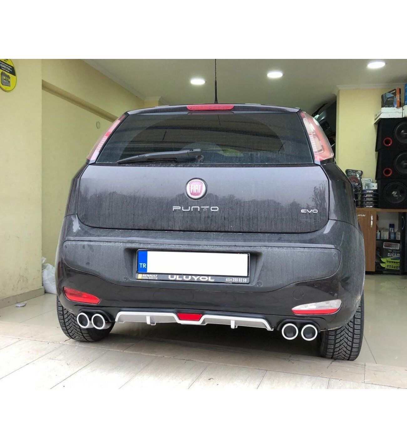 Fiat Punto uyumlu üniversal difüzör Gri tüm modeller