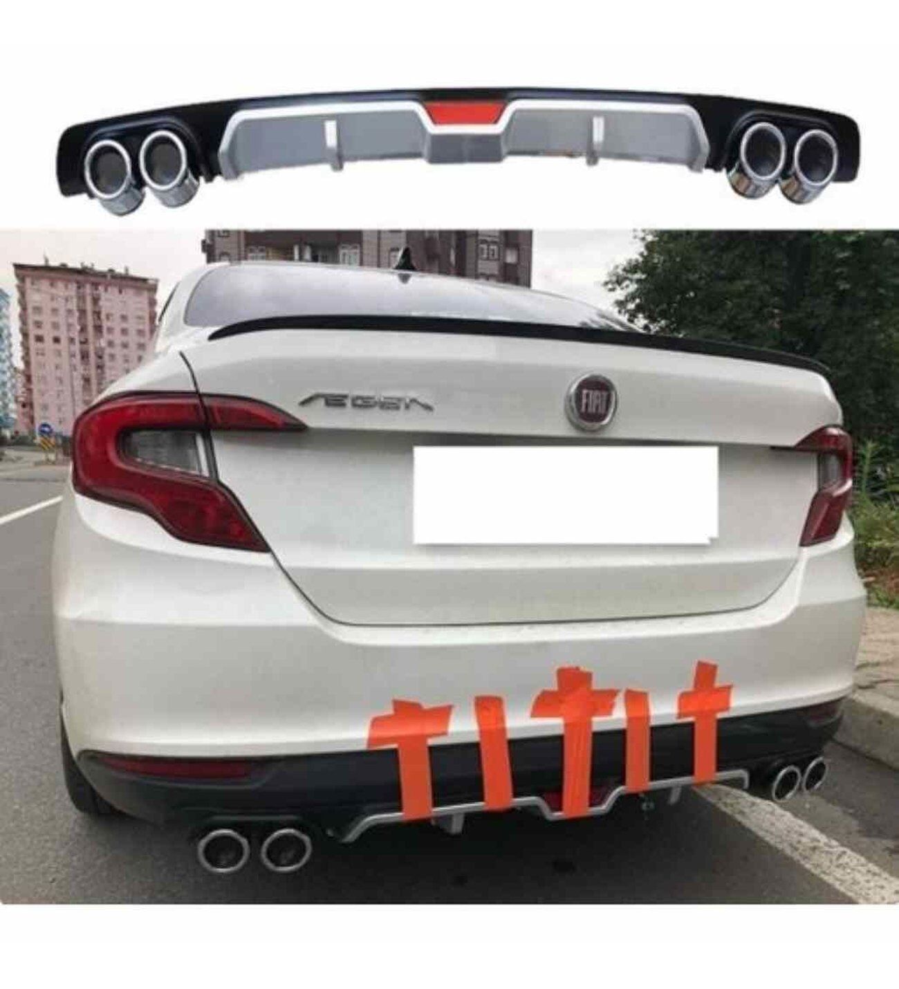 Fiat Egea uyumlu üniversal difüzör Gri tüm modeller