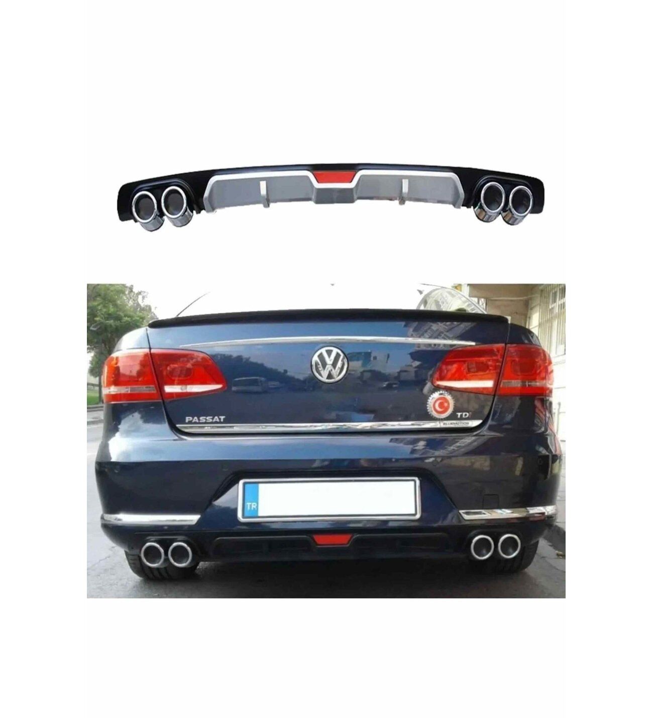 Vw Passat B7 uyumlu üniversal difüzör Gri 2010-2015 arası