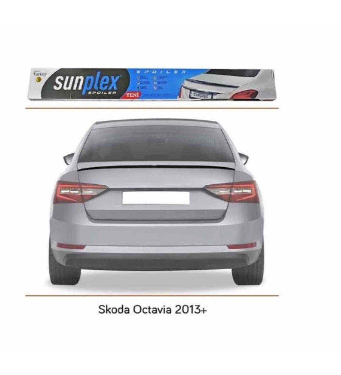Skoda Octavia Spoiler Piano Black 2013-2019 arası modellere uyumlu Sunplex