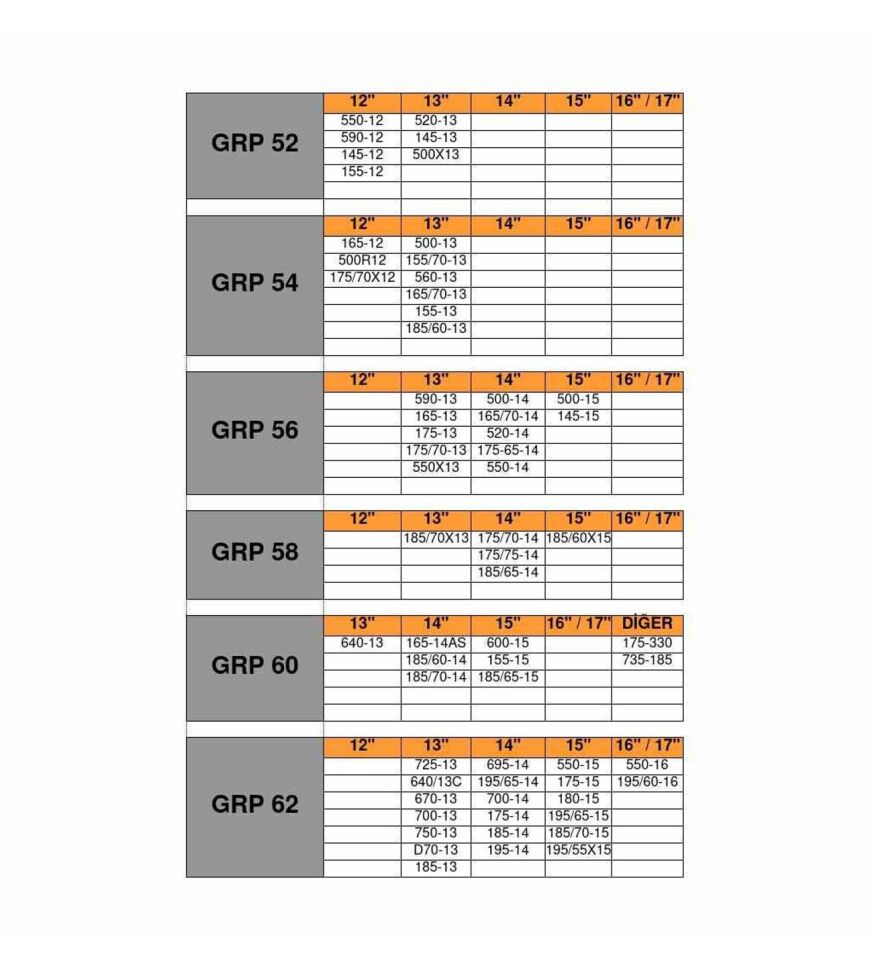 500-R12 Ebatlarına Uyumlu Mahmuzlu Karmatik Kar Patinaj Zinciri Space