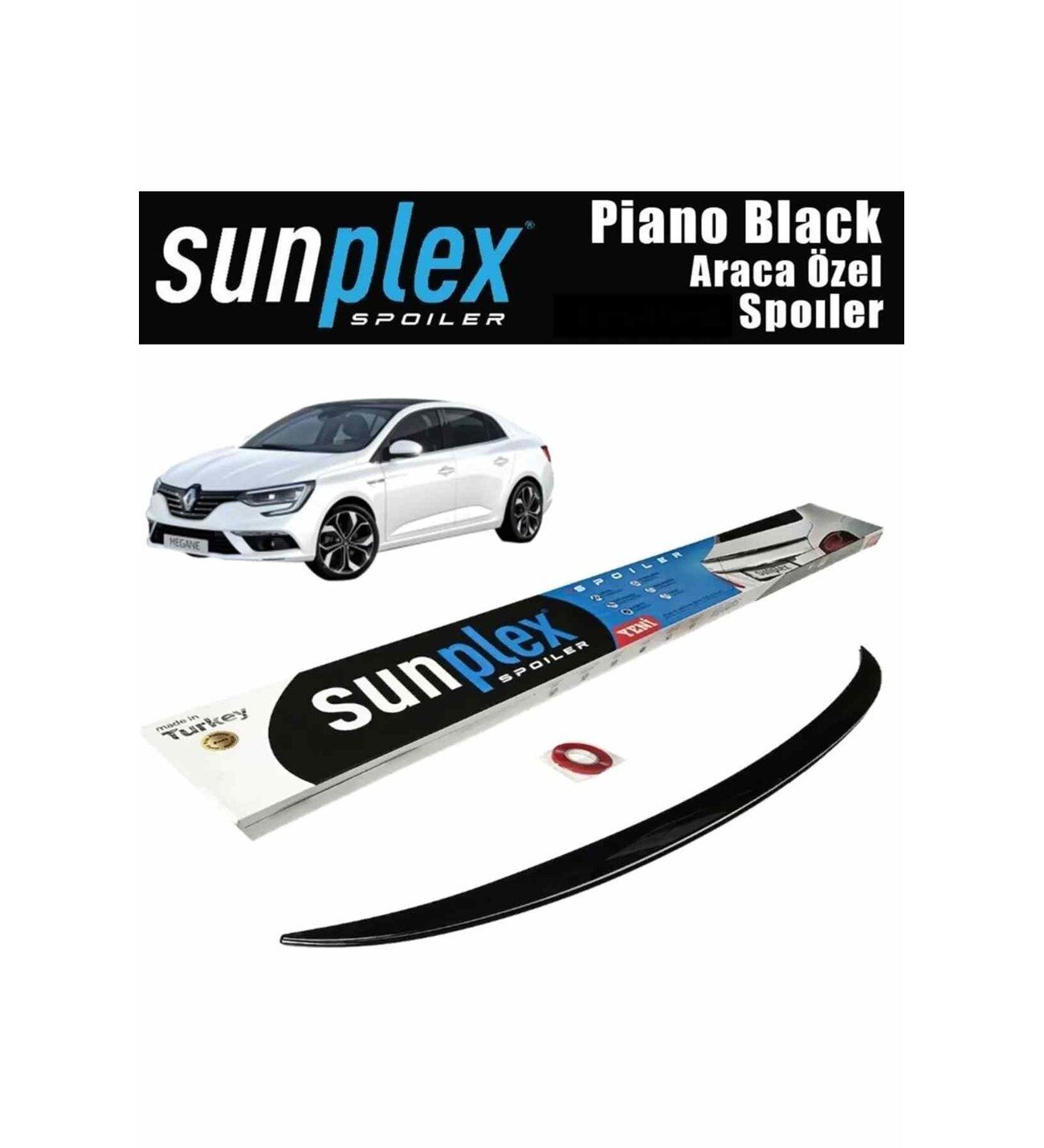 Renault Megane 4 Spoiler Piano Black 2016-2023 arası modellere uyumlu Sunplex
