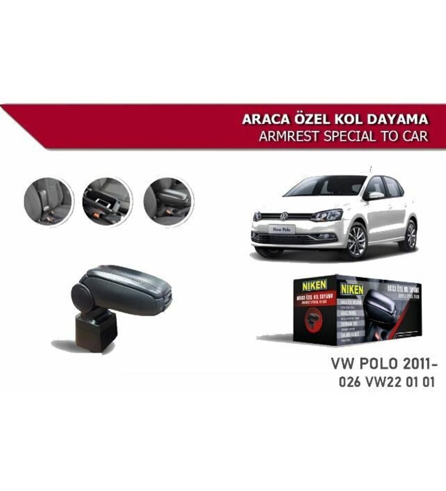 Volkswagen Polo Araca Özel Kol Dayama Kolçak 2009 sonrası Niken