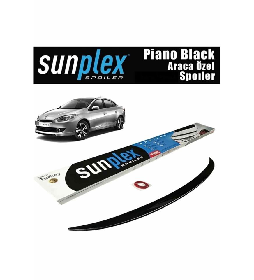 Renault Fluence Spoiler Piano Black 2009-2016 arası modellere uyumlu Sunplex