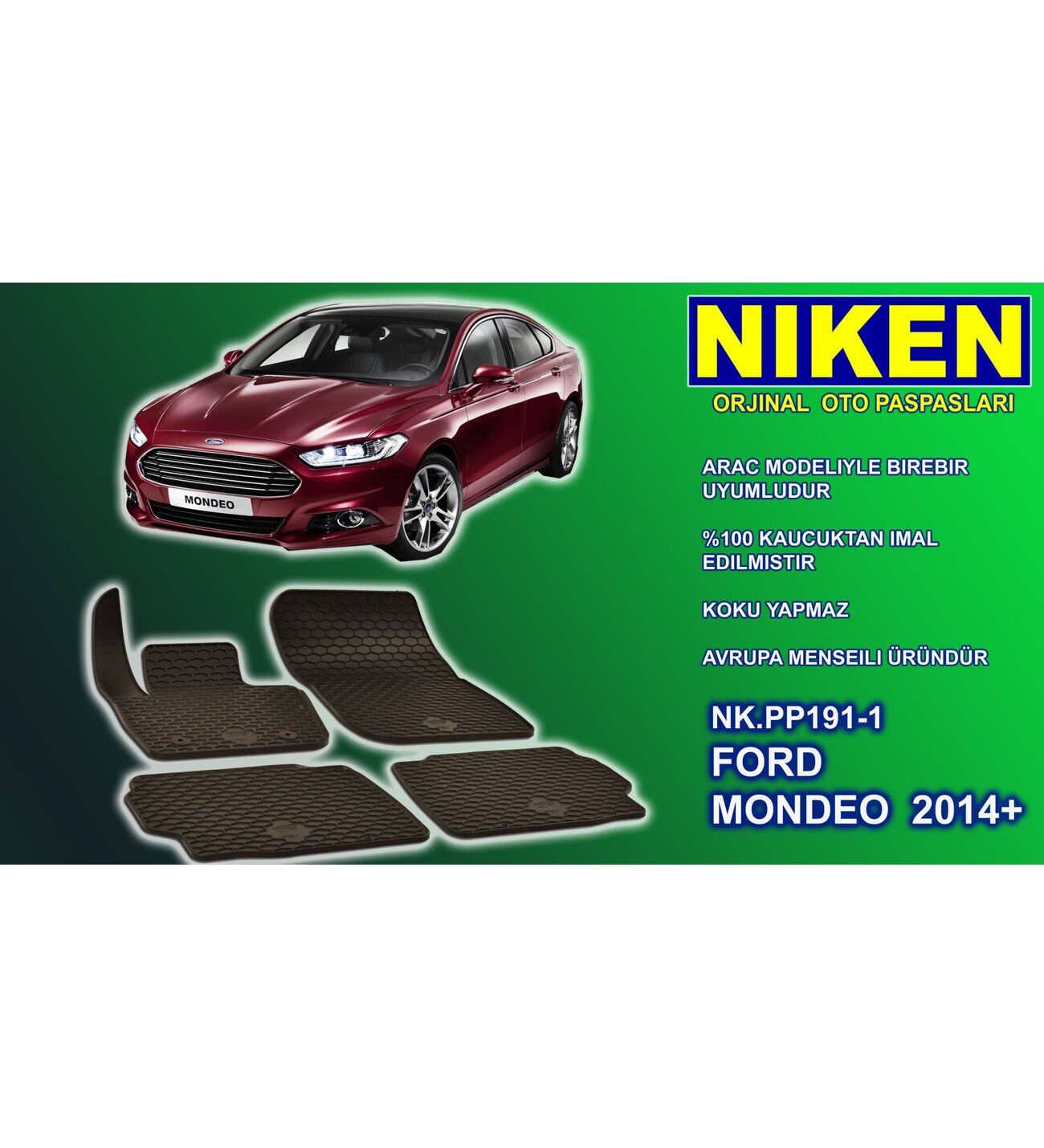 Ford Mondeo 5'li paspas kauçuk oem germany 2014+ Sonrası NİKEN