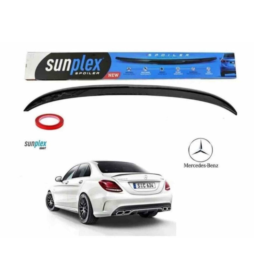 Mercedes C serisi w205 Spoiler Piano Black 2014-2020 arası modellere uyumlu Sunplex