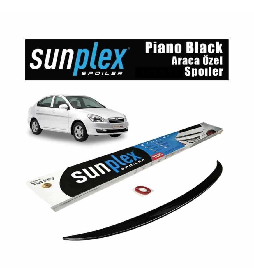 Hyundai Accent Era Spoiler Piano Black 2006-2013 arası modellere uyumlu Sunplex