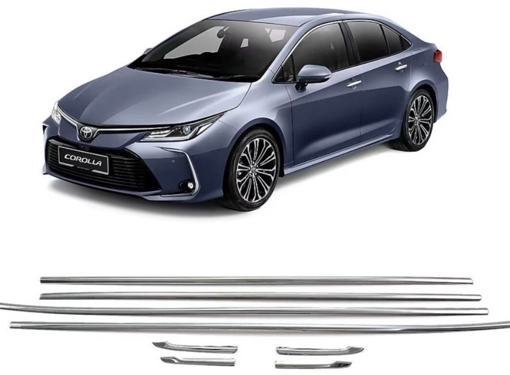 Toyota Corolla krom cam çıtası (Sadece Alt Kısım) 2023+ Sonrası
