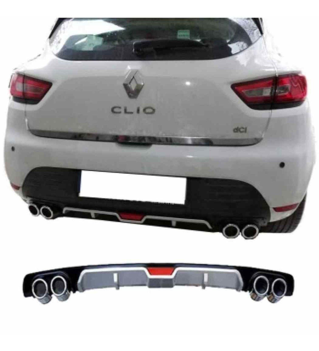Renault Clio 4 uyumlu üniversal difüzör Gri 2012-2019 arası