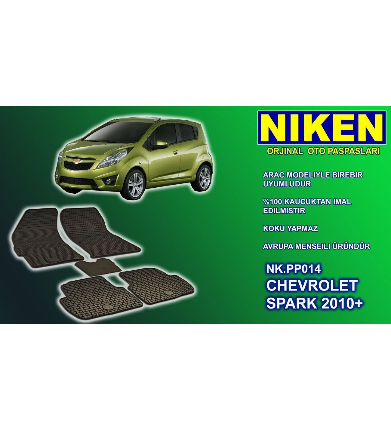 Chevrolet Spark paspas kauçuk oem germany 2010+ Sonrası NİKEN