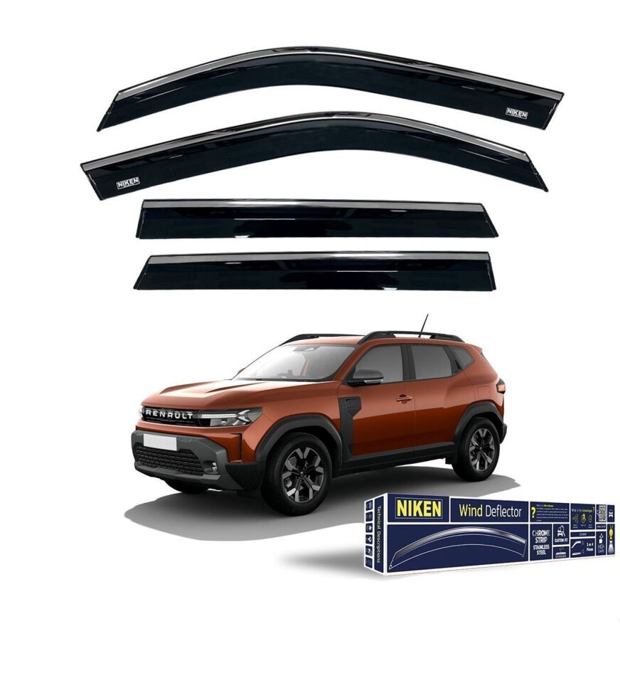 Renault Duster Kromlu Cam Rüzgarlığı Niken 2024+  Sonrası Uyumlu