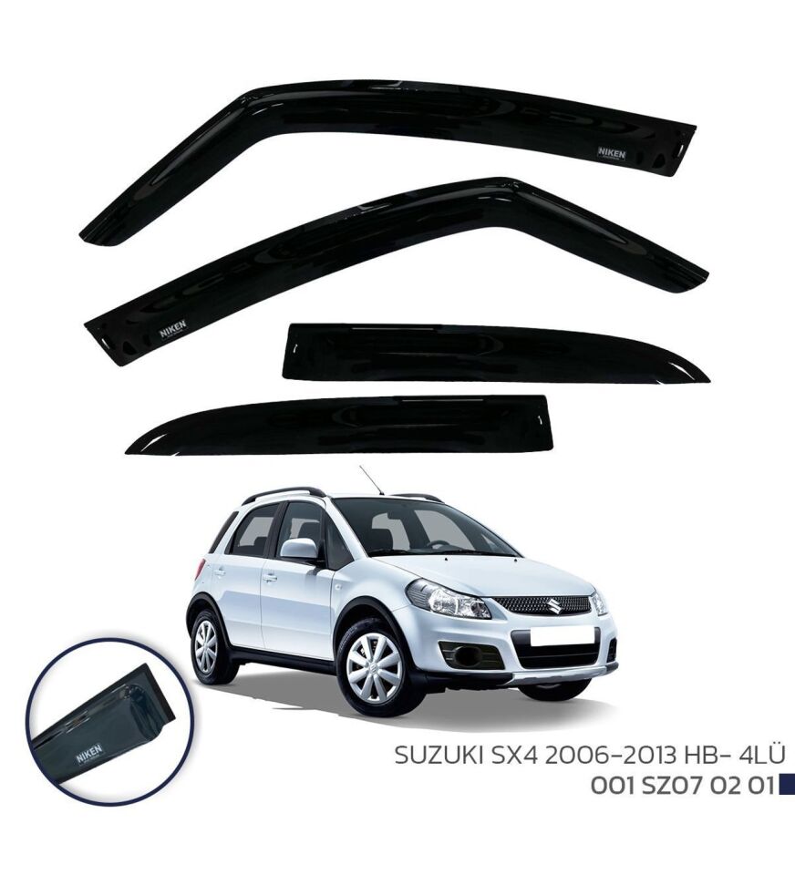 Suzuki Sx4 Cam Rüzgarlığı 4'lü  2006-2013 hb Niken (Kromsuz model)